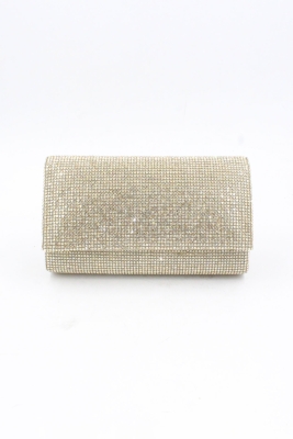 064 450 Altın Full Kristal Taşlı Abiye Çanta Gece Çantası Clutch