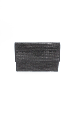 064 P25 Siyah Taşlı Portföy Çanta Clutch