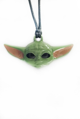 104 40 Mineli Yoda Kolye Deri İp 