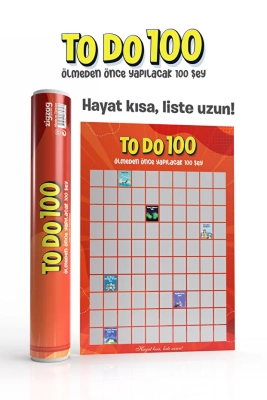 To Do 100 | Ölmeden Önce Yapılacak 100 Şey | Özel Kazı Kazan Poster