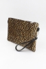 021 P1500 Kadife Leopar Portföy Çanta Clutch