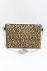 021 P1500 Kadife Leopar Portföy Çanta Clutch