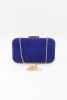 032 1700 Saks Mavi Taşlı Abiye Çanta Gece Çantası Clutch