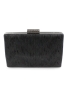064 278 Siyah Dalgalı Abiye Çanta Gece Çantası Clutch