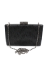 064 278 Siyah Dalgalı Abiye Çanta Gece Çantası Clutch