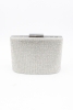 064 380 Gümüş Kristal Taşlı Abiye Çanta Clutch Gece Çantası