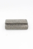 064 450 Platin Full Kristal Taşlı Abiye Çanta Gece Çantası Clutch