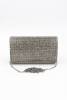 064 450 Platin Full Kristal Taşlı Abiye Çanta Gece Çantası Clutch