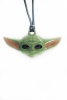 104 40 Mineli Yoda Kolye Deri İp 